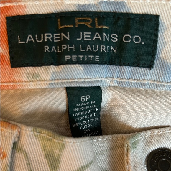 Ralph Lauren Multicolor Floral Women's Straight Leg Jeans size 6 petite - Picture 8 of 10